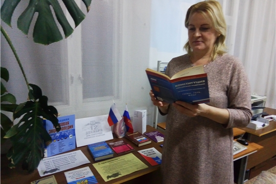 В Бичуринской сельской библиотеке прошел тематический час ко Дню Конституции Российской Федерации