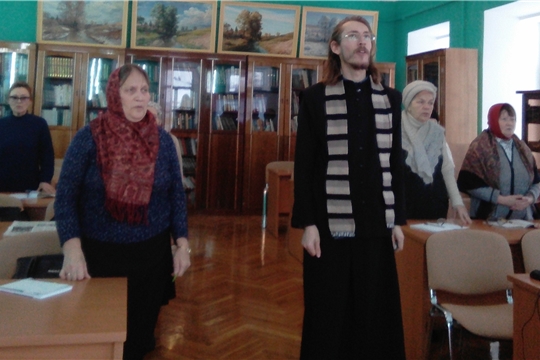 На базе центральной районной библиотеки прошло очередное занятие воскресной школы для взрослых