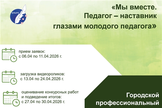 Стартовал конкурс видеороликов «Мы вместе. Педагог‑наставник глазами молодого педагога».