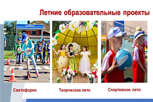 В детских садах города Чебоксары стартуют летние образовательные проекты «Светофорик», «Спортивное лето» и «Творческое лето»