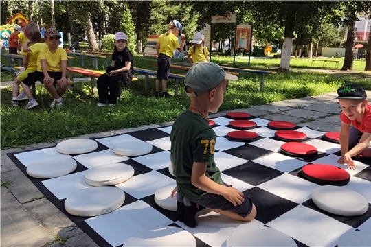 Ход конем! Игра в шашки на летней прогулке