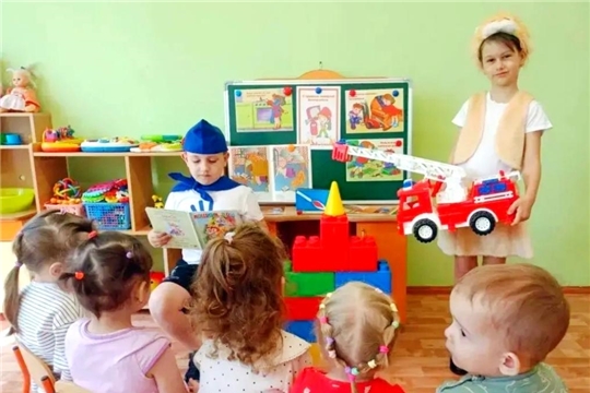 Постановка сказки "Кошкин дом". Воспитанники закрепили правила поведения при пожаре