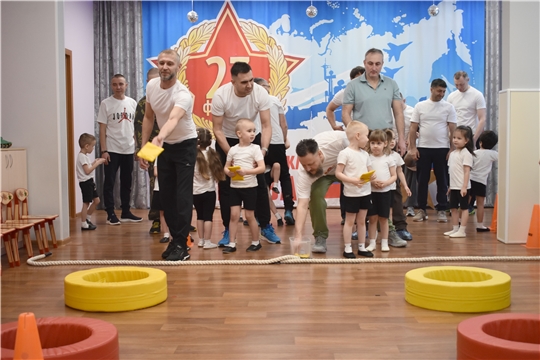 В детском саду прошло музыкально-спортивное мероприятие ко Дню защитника Отечества