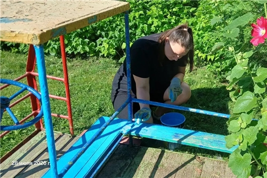 Покраска участка в группе "Рябинки"