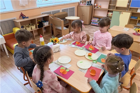 Аппликацию "Тыква" в группе "Семицветик"