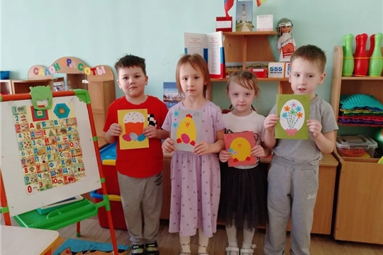 Воспитанники детского сада принимают участие  в акции "Пасхальная открытка солдату"
