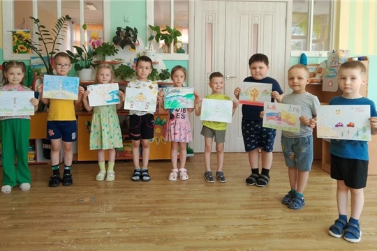 Выставка детско-родительских рисунков "Моя Чувашия! "