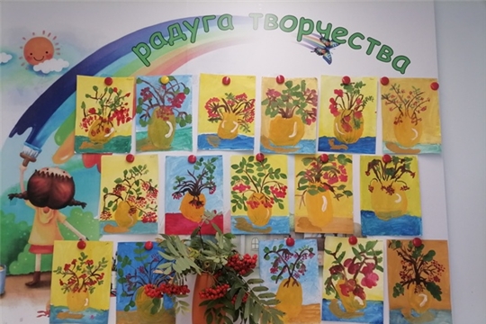 Рисование с натуры в подготовительной группе "Ветки рябины в вазе"