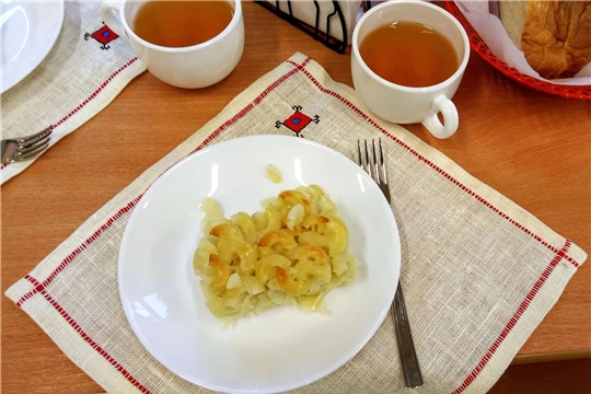 Новое блюдо — макароны, запечённые с яйцом.