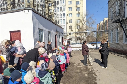 Учебная пожарная эвакуация в детском саду