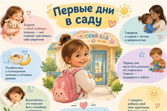 Первые дни в детском саду: памятка для родителей