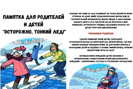 Памятка "Осторожно, тонкий лед!"