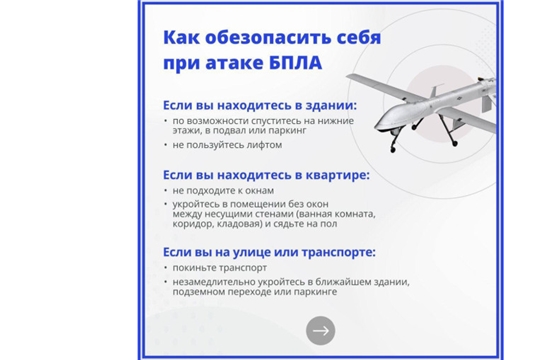 Памятка "Правила безопасности при атаке или обнаружении БПЛА".
