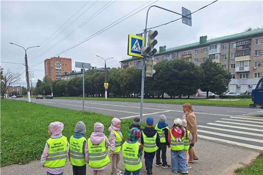 Юные пешеходы: дошколята изучили правила безопасности на перекрестке
