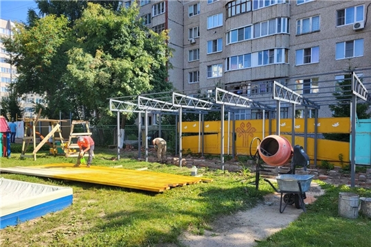 Капитальный ремонт теневых навесов южной стороны