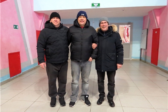 Товарищеский матч ХК "Сокол-ветераны" - ХК "Мамонты ЧГУ, посвященный Дню Защитника Отечества