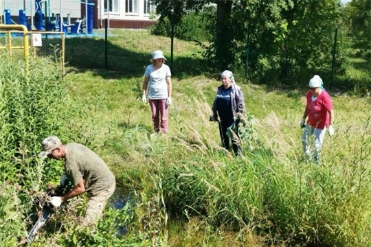 Сегодня специалисты Айбечского теротдела, работники СДК структурного подразделения Центра развития культуры , библиотекарь и медики поселения дружно вышли на субботник по благоустройству и очистки территории