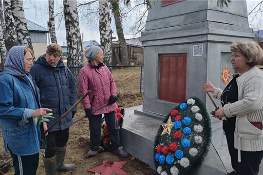 Благоустройство памятника павшим воинам–односельчанам в ВОВ 1941-1945 гг. в д. Сюндюково