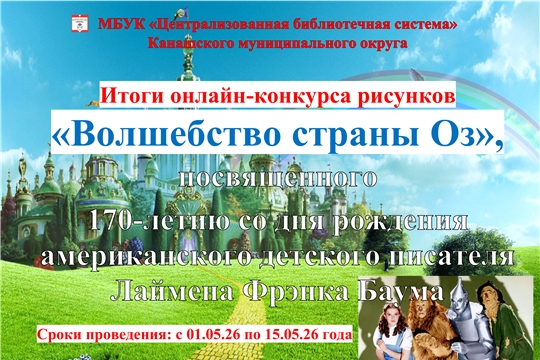 Итоги библиотечного онлайн-конкурса рисунков «Волшебство страны Оз» (ИМО)