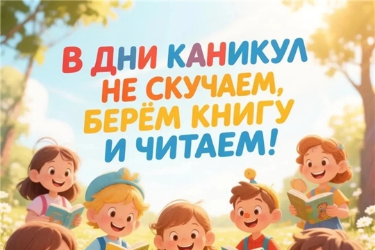 Выставка-призыв «В дни каникул не скучаем, берём книгу и читаем» (ЦБ)