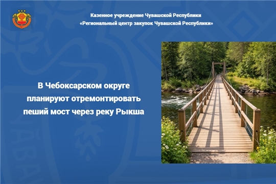 В Чебоксарском округе планируют отремонтировать пеший мост через реку Рыкша