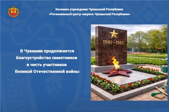 В Чувашии продолжается благоустройство памятников в честь участников Великой Отечественной войны