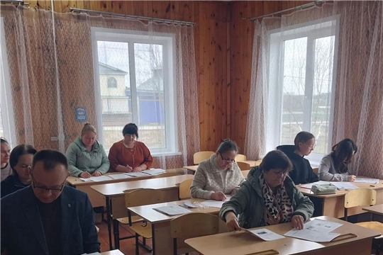 Участие в Международной патриотической акции «Диктант Победы» (Карабай-Шемуршинская с/б)