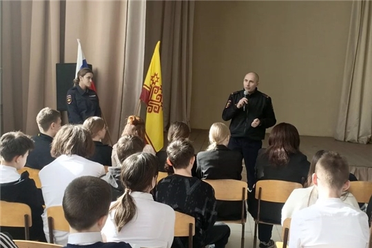 Встреча с начальником Отделение полиции "Шемуршинское"  Тепитовым Н.А.