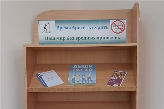 Книжная выставка «Время бросить курить. Наш мир без вредных привычек» в Нижнекумашкинской сельской библиотеке