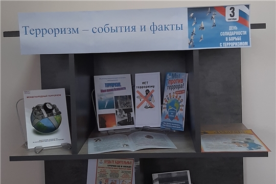 Информационная  выставка «Терроризм – события и факты» в Нижнекумашкинской сельской библиотеке