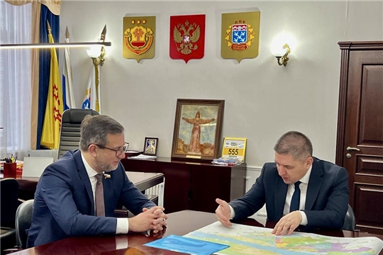 Глава города Чебоксары Владимир Доброхотов встретился с сенатором РФ и представителем Госсовета Чувашской Республики Николаем Владимировым 