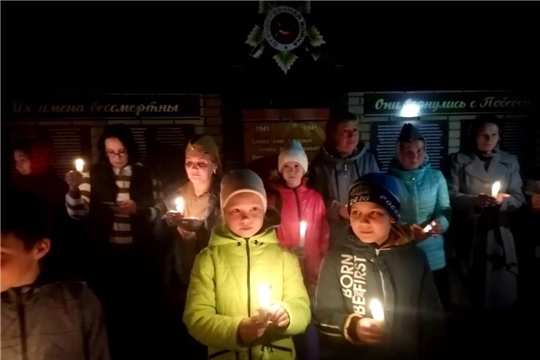 Патриотическая акция "Свеча памяти" в селе Чутеево