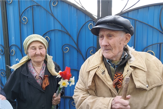 Акция "Георгиевская ленточка" в селе Турмыши