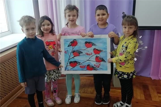 Композиция "Снегири прилетели" в рамках кружка по допуслугам "Волшебное тесто"