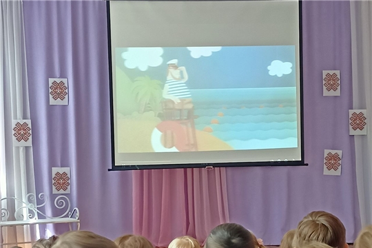 Просмотр мультфильма "Безопасность на водоемах"