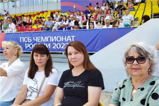Сотрудники детского сада 114 на торжественной церемонии открытия чемпионата России по легкой атлетике