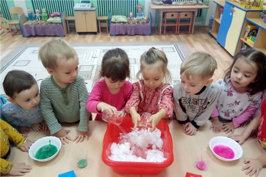 Опыты со снегом в группе «Одуванчики