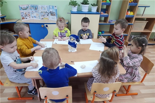 Снеговик из соленого теста