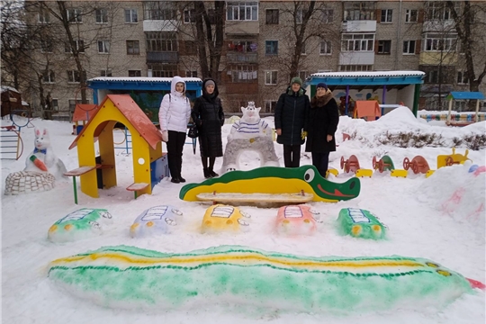 Подготовка к городскому конкурсу снежных построек «Снежные фантазии»