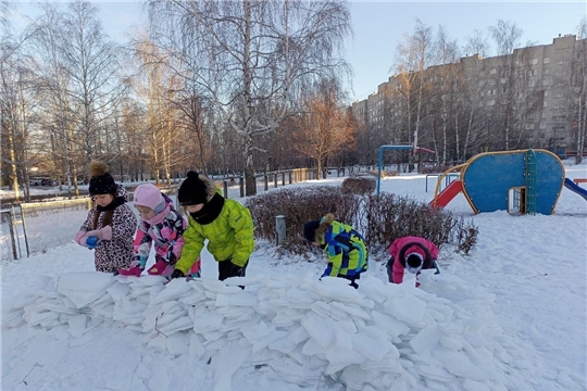Дом из ледяных «кирпичей»