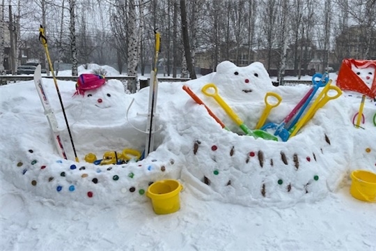 Зимние снежные постройки