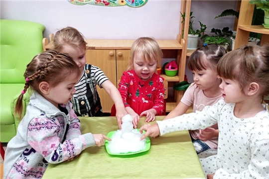 Снежные эксперименты в младшей группе.
