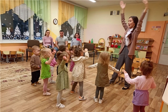 Отчетное мероприятие для родителей воспитанников, посещающих кружок "Логоритмика для малышей"