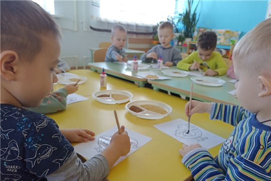 Нетрадиционная техника аппликаций из разных круп