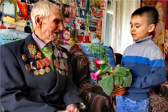 Завершающий этап акции «Цветок ветерану»