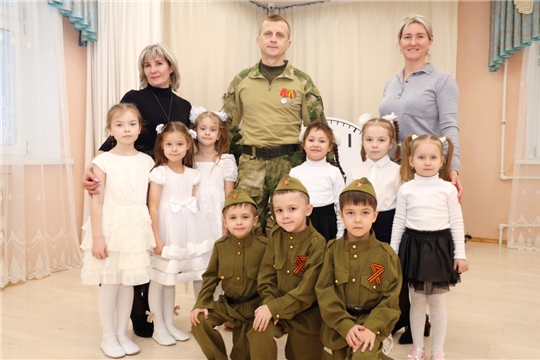 Встреча участника СВО с дошкольниками