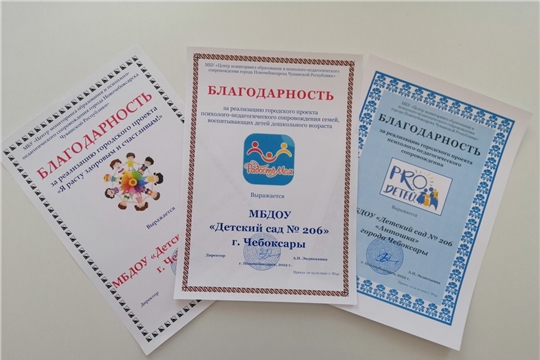 Благодарности за реализацию проектов
