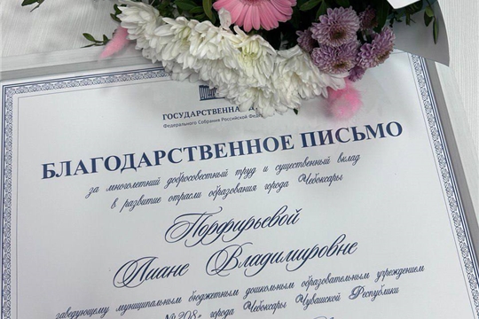Благодарность от Салаевой А.Л.