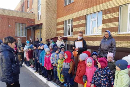 В детском саду прошла учебная эвакуация