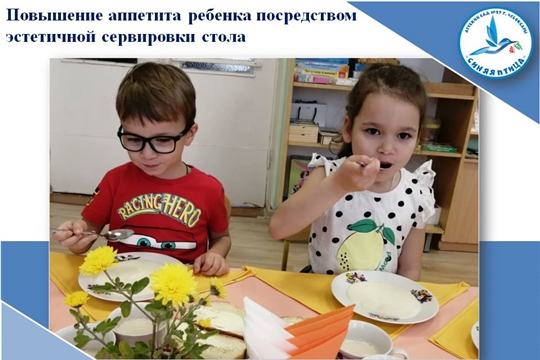 Повышение аппетита ребенка посредством эстетичной сервировки стола
